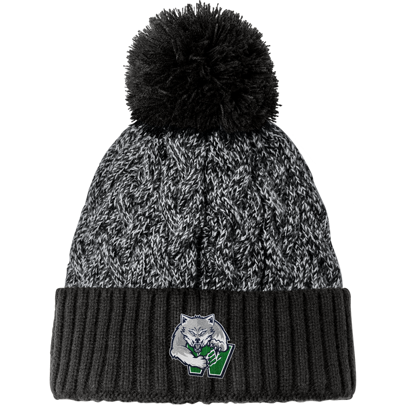 Woodbridge Wolfpack New Era Marled Knit Pom Beanie